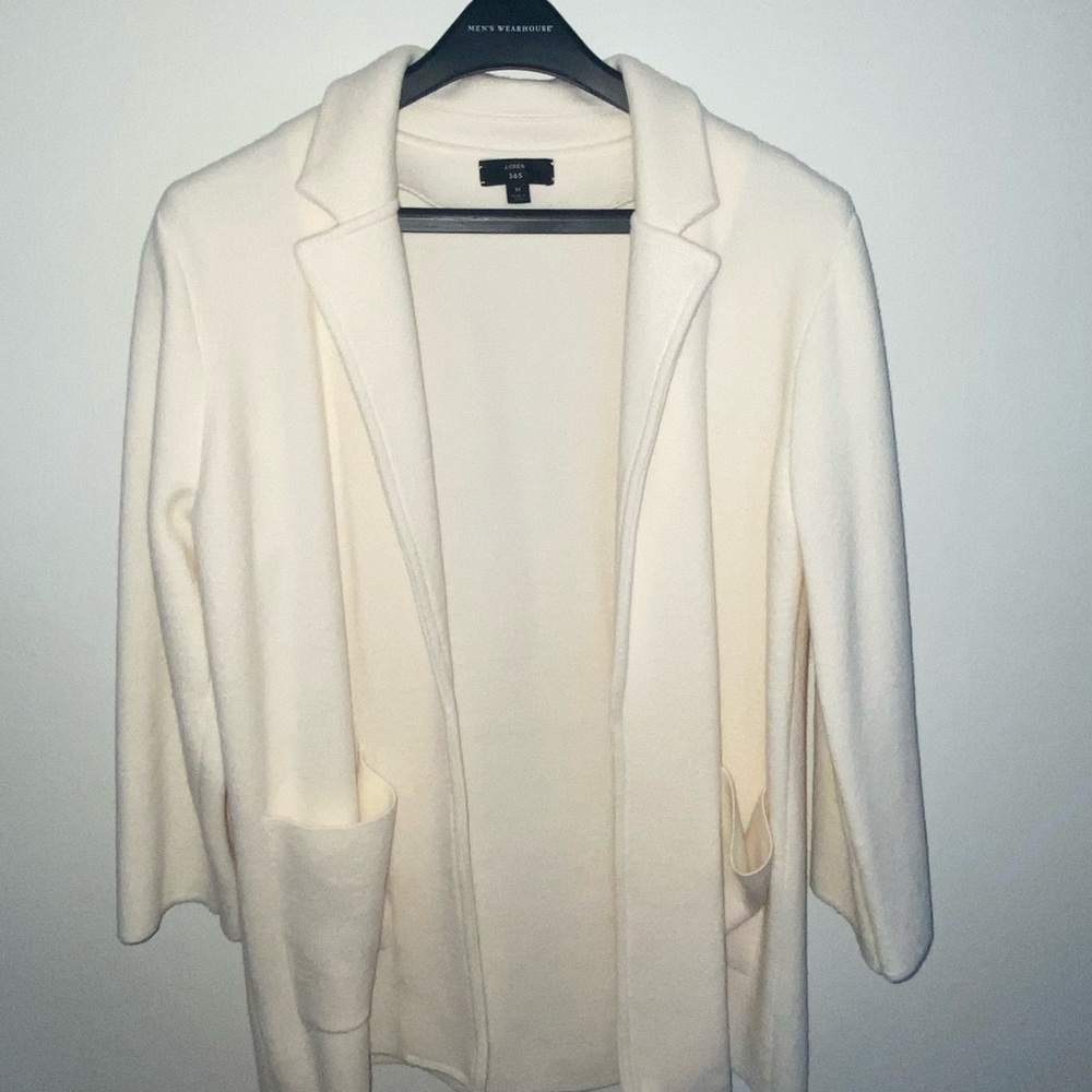 JCrew Sweater Blazer- Ivory Medium